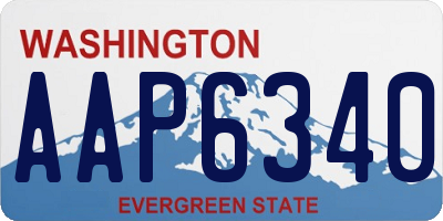 WA license plate AAP6340