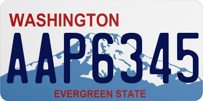 WA license plate AAP6345