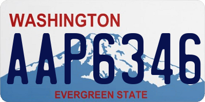 WA license plate AAP6346