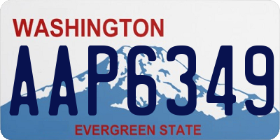 WA license plate AAP6349