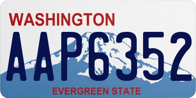 WA license plate AAP6352