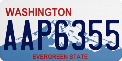 WA license plate AAP6355