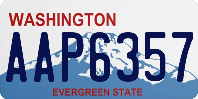 WA license plate AAP6357