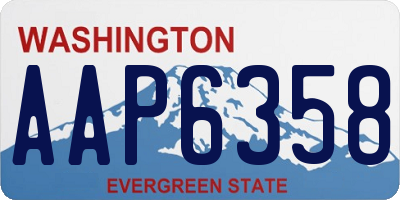 WA license plate AAP6358