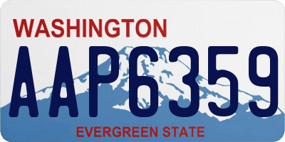 WA license plate AAP6359