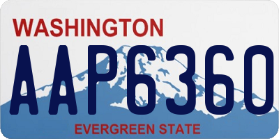 WA license plate AAP6360