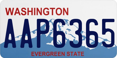 WA license plate AAP6365