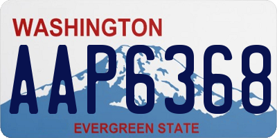 WA license plate AAP6368