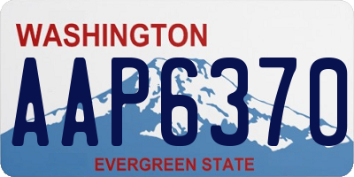 WA license plate AAP6370