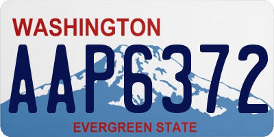 WA license plate AAP6372