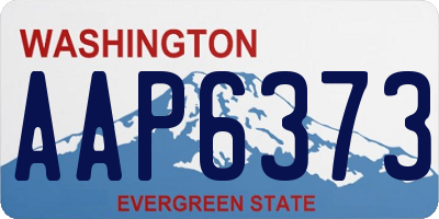 WA license plate AAP6373