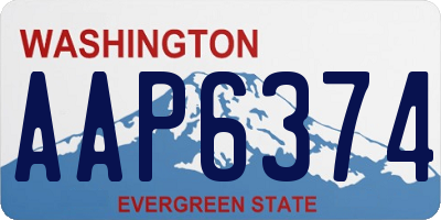 WA license plate AAP6374