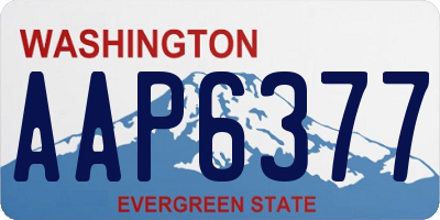 WA license plate AAP6377