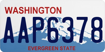 WA license plate AAP6378