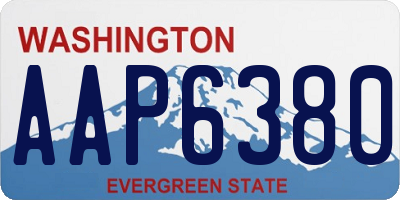 WA license plate AAP6380