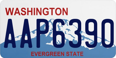 WA license plate AAP6390