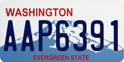 WA license plate AAP6391