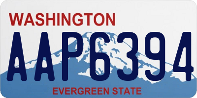 WA license plate AAP6394