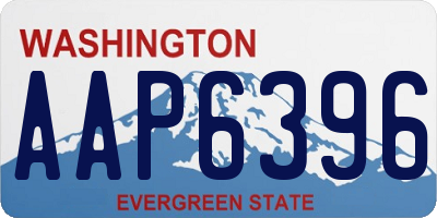 WA license plate AAP6396
