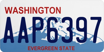 WA license plate AAP6397