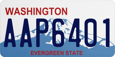 WA license plate AAP6401