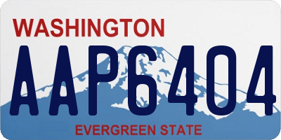 WA license plate AAP6404