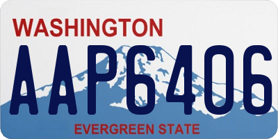 WA license plate AAP6406