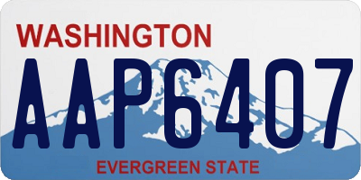 WA license plate AAP6407