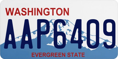 WA license plate AAP6409