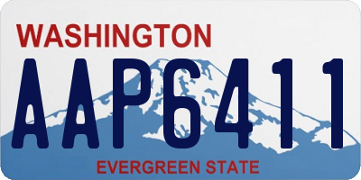 WA license plate AAP6411