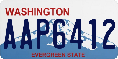 WA license plate AAP6412