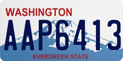 WA license plate AAP6413