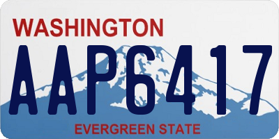 WA license plate AAP6417