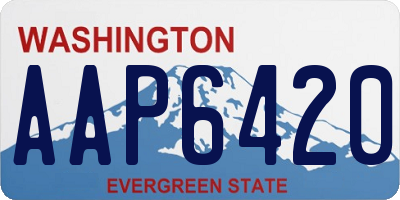 WA license plate AAP6420