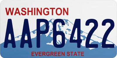 WA license plate AAP6422