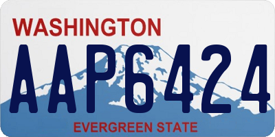 WA license plate AAP6424