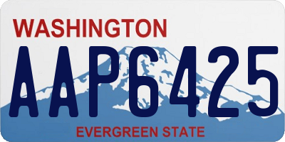 WA license plate AAP6425