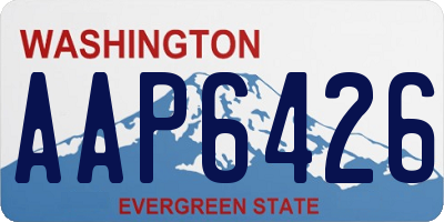 WA license plate AAP6426