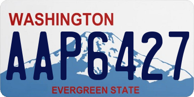 WA license plate AAP6427