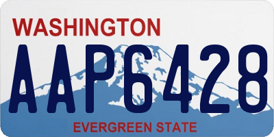 WA license plate AAP6428