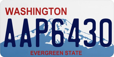 WA license plate AAP6430