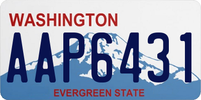 WA license plate AAP6431