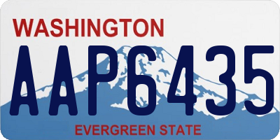 WA license plate AAP6435