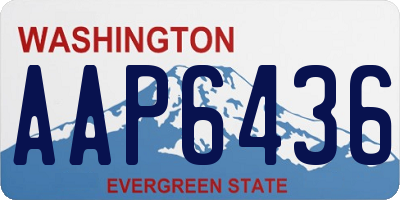 WA license plate AAP6436