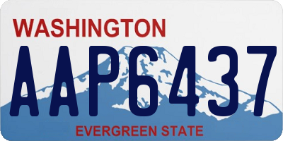 WA license plate AAP6437