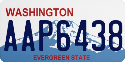 WA license plate AAP6438