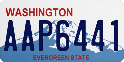 WA license plate AAP6441