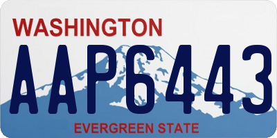 WA license plate AAP6443