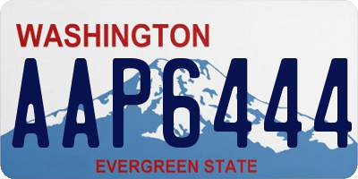WA license plate AAP6444