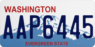 WA license plate AAP6445